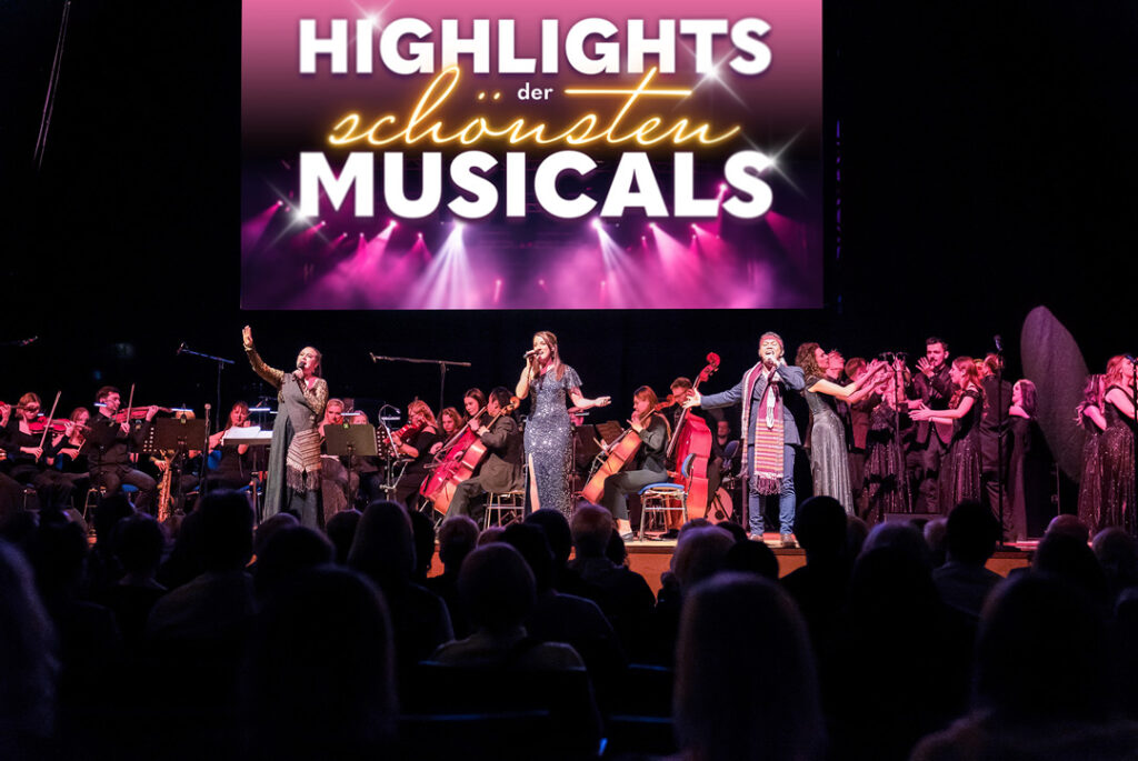 Teaserbild zu Highlights der schönsten Musicals mit einer Live-Performance auf der Bühne.