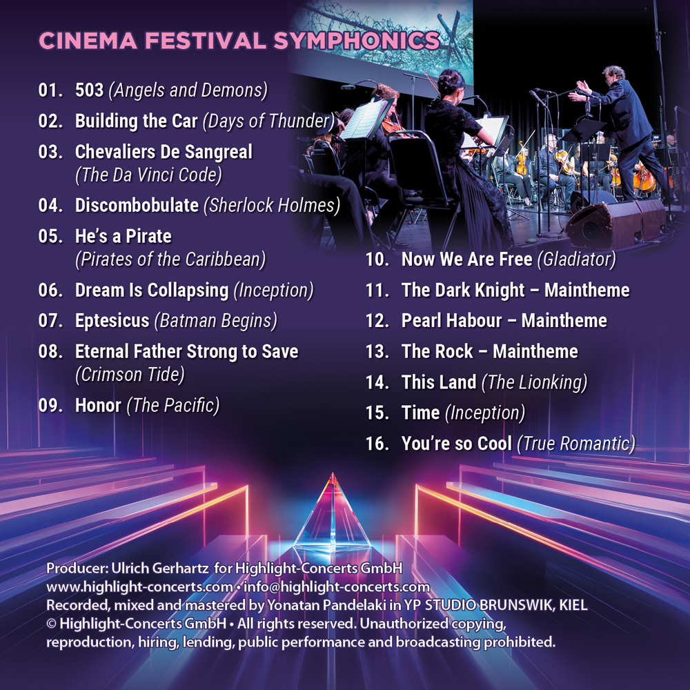 Teaserbild zu The Magic of Hans Zimmer mit Trackliste und buntem Hintergrund.