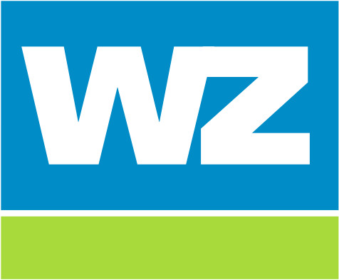 Logo WZ in blau und grün mit großen weißen Buchstaben WZ.