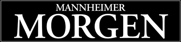 Logo von Mannheimer Morgen auf schwarzem Hintergrund