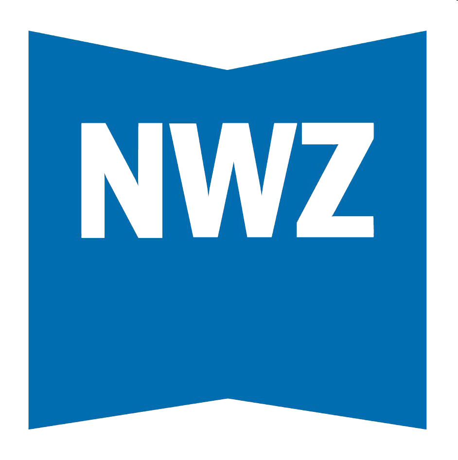 Logo der Nordwest Zeitung (NWZ) in blauer Farbe.