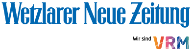 Logo der Wetzlarer Neuen Zeitung mit dem Zusatz 'wir sind VRM
