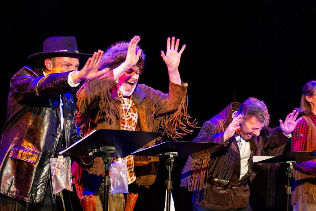 Hardy Krüger Jr., Luna Schweiger, Volker Zack plus Geräuschemacher und Ensemble sprechen das Live-Hörspiel